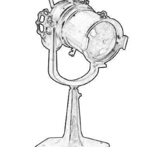 a spotlight with drawing effect